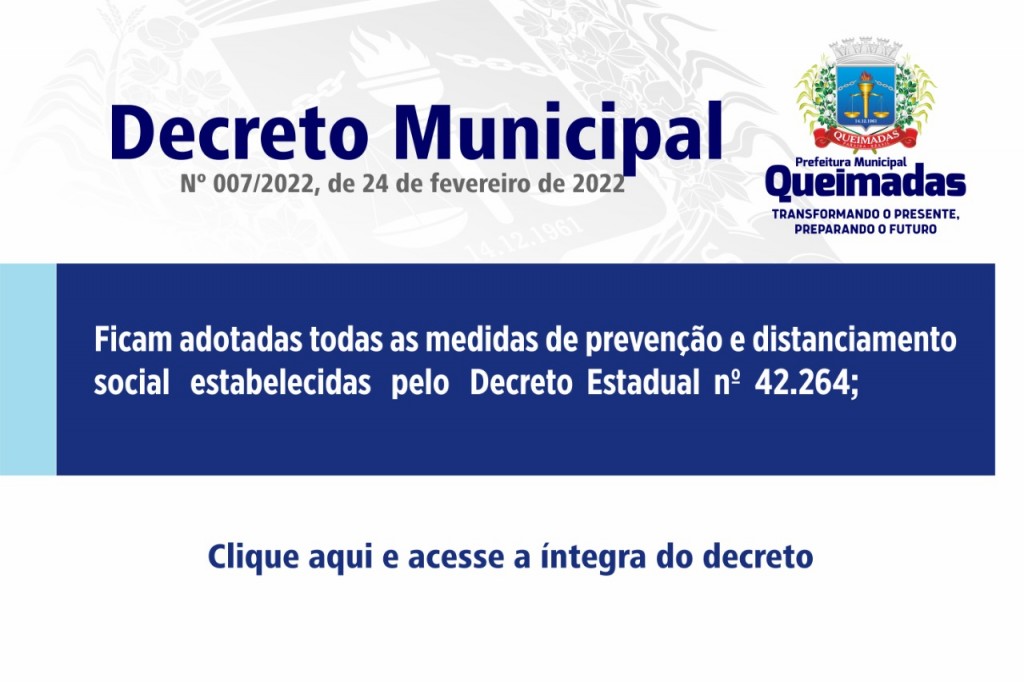 Município de Queimadas seguirá as regras do decreto estadual e não terá ponto facultativo no Carnaval