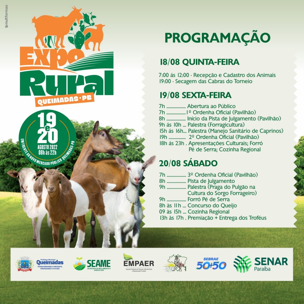 Divulgada a programação da Expo Rural Queimadas